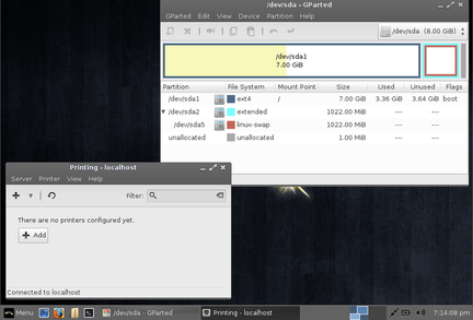 printing partition management