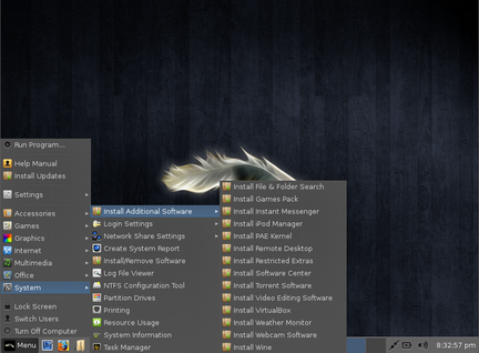 system menu