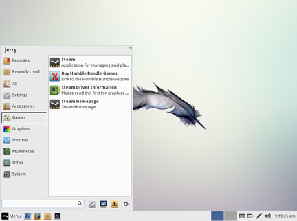 games menu