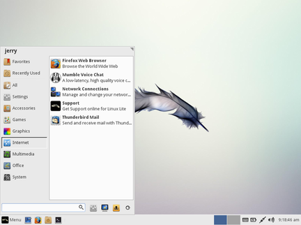 internet menu